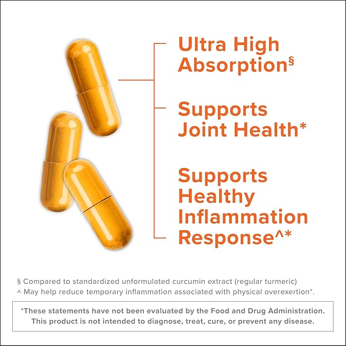 Turmeric Curcumin Capsules Qunol with Ultra High Absorption 1500mg Joint Support Dietary Supplement Extra Strength 90 Vegetarian Capsules