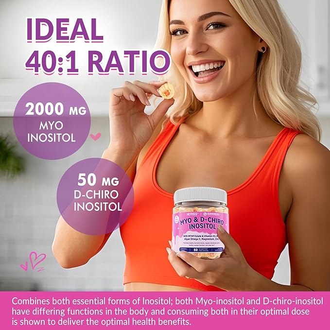 NEVISS Super Vitamin B Complex Gummies + Myo-Inositol &amp D-Chiro Inositol Gummies