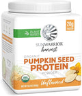 Organic Pumpkin Seed Protein Powder Cold Pressed Simple Single-Ingredient Superfood Plant-Based Easy to Digest All 9 Essential Amino Acids Mild Flavor for Smoothies Baking &amp 20g Protein 15 Serv