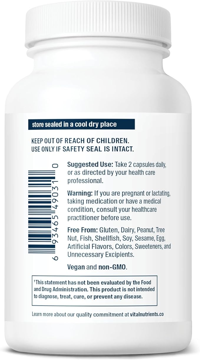 Vital Nutrients Cortisol Balance - Vegan Stress Relief Supplement - Cortisol Manager Supports Energy &amp Stress Levels - Ashwagandha &amp Magnesium for Relaxation - Gluten Dairy Soy Free - 90 Cap