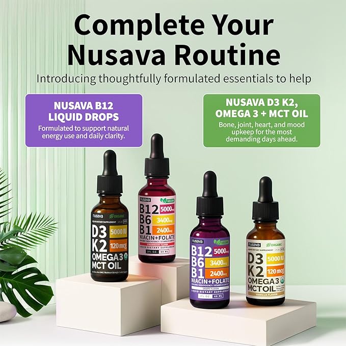 (2 Pack) Vitamin B12 and B6 Liquid Drops B12 Sublingual Vitamin B Complex - B 12 Vitamin 5000mcg - B12 Methylcobalamin for Energy Brain Heart Support with 27200 mcg Grape Flavor 80 Servings