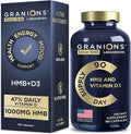 Vitamin D3 HMB Supplements for Men and Women - 1000 MG Calcium beta-Hydroxy beta-methylbutyrate per Serving - Daily Nutritional Support for Muscle Function and Bone Health - 3-Month Supply 180 Caps