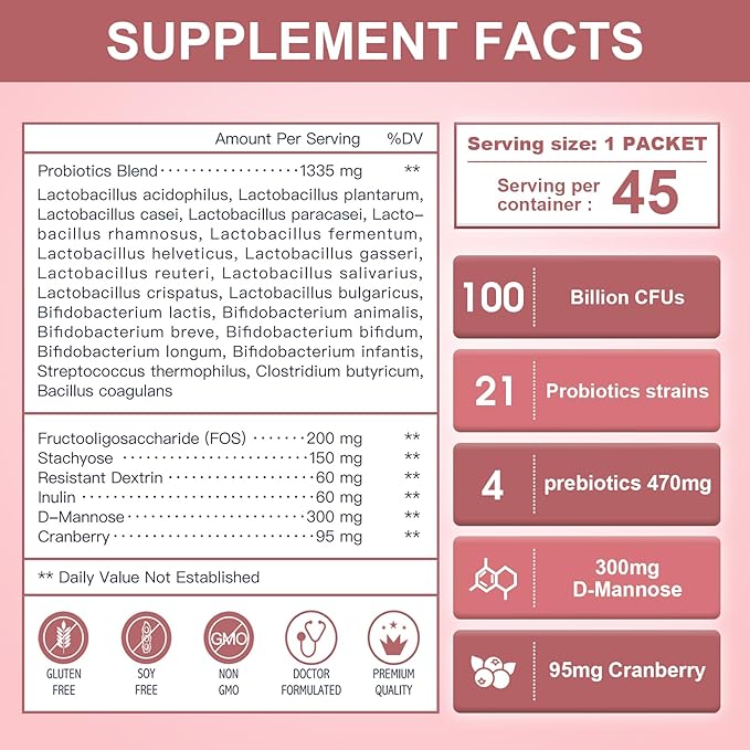 NATURE TARGET Probiotics Powder for Women &amp Probiotics for Men 180 Capsules