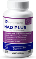 NAD | Advanced Energy &amp Anti-Aging Formula | with NAD and Coenzyme Q10 | Supports Heart &amp Cognitive Health | 120 Capsules - 60 Day Supply