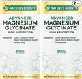 Nature's Bounty Calm Magnesium Glycinate Supplement - High Absorption Magnesium for Relaxed Mood Heart &amp Bone Health 90 Capsules (Pack of 2)