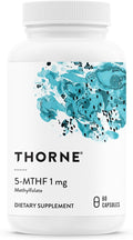 THORNE - 5-MTHF - Methylfolate (Active B9 Folate) Supplement - Supports Cardiovascular Health Fetal Development Nerve Health Methylation &amp Homocysteine Levels* - 60 Servings - 5-MTHF 1mg
