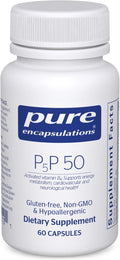 Pure Encapsulations P5P 50 - Active Vitamin B6 - Supports Energy Metabolism &amp Brain Health* - Gluten Free &amp Non-GMO - 60 Capsules