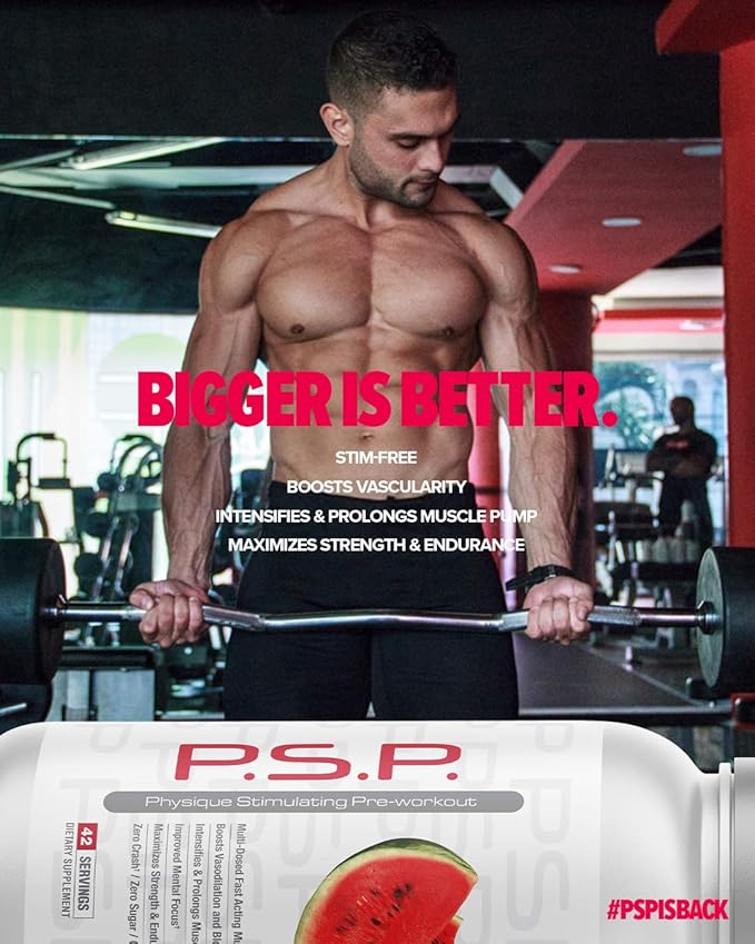 Metabolic Nutrition P.S.P. Physique Stimulating PreWorkout 672g Zero Sugar Caffeine Free (Watermelon)