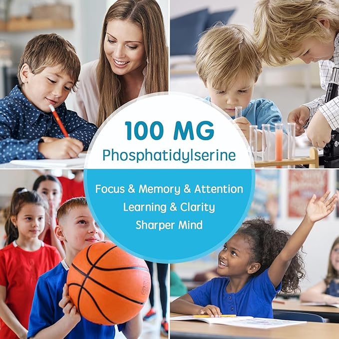 Kids Phosphatidylserine Supplement - Focus Gummies + Kids Calcium Gummies
