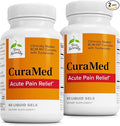 Terry Naturally CuraMed Acute Pain Relief - Supplement with BCM-95 Curcumin &amp BOS-10 Boswellia - Black Sesame Seed Oil to Support Relief of Occasional Discomfort - 60 Liquid Gels (Pack of 2)