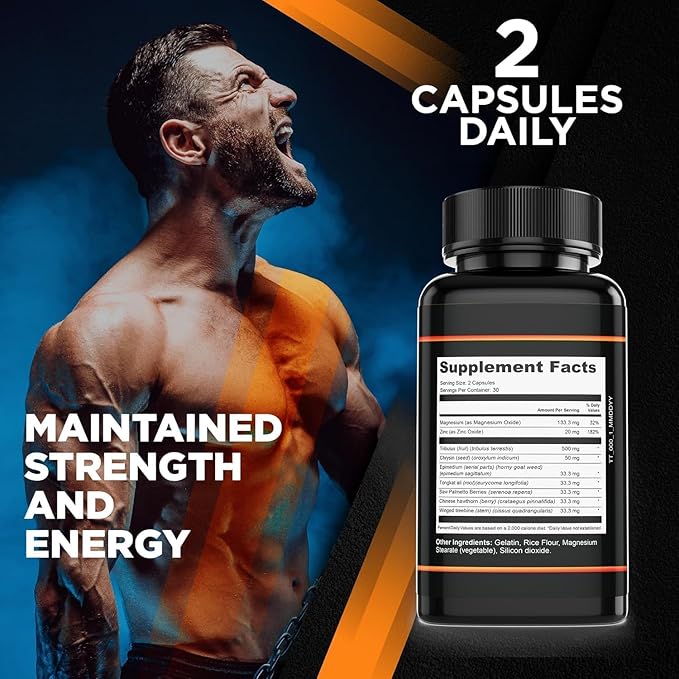 Iron Pump Formula Dietary Supplement Male Performance Iron Pump Capsules Max Formula Max Support Support Pills 120 Capsules for 2 Months