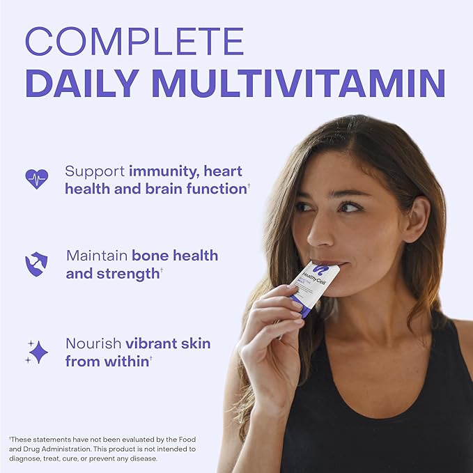 Healthycell Focus &amp Recall Brain Supplement for Memory &amp Focus + Bioactive Multivitamin for Women &amp Men Bundle
