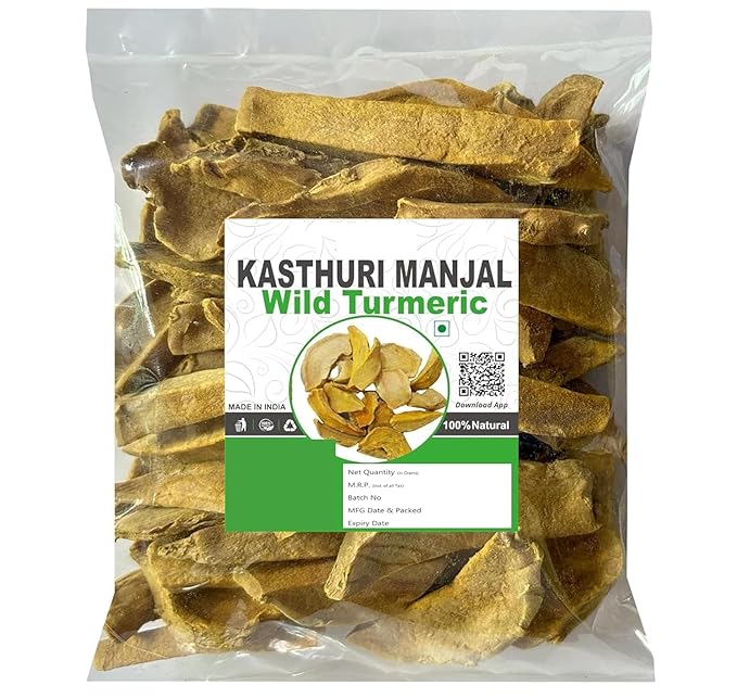 Wild Turmeric Root - 5.29Ounce / 150Gram - Organic Kasturi Manjal