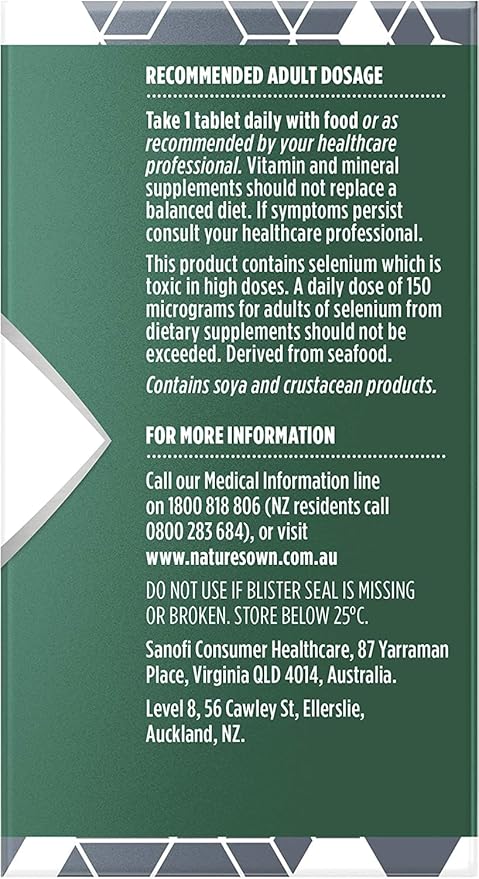 Nature's Own Bodyfuel 50+ Multivitamin 60 Tablets