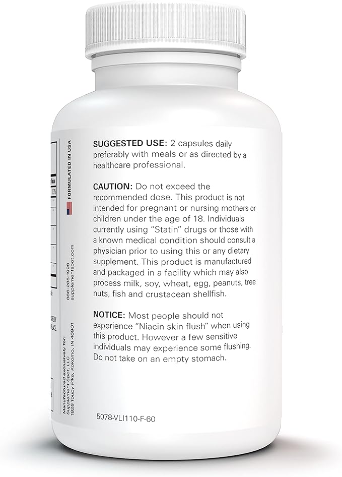 Choless Control Supplement – Vitamin B3 Beta Sitosterol Niacin &amp Cayenne Pepper – Choless Supplements (60 Capsules)