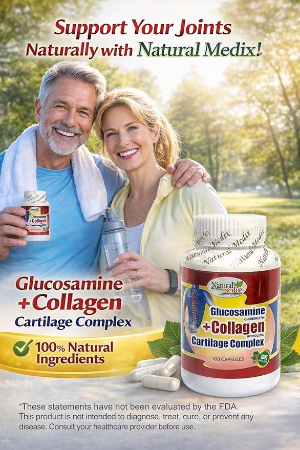 GLUCOSAMINE CHONDROITIN + HYDROLYZED Collagen + Cartilage Complex - Premium Joint Support 100% Peruvian Supplement