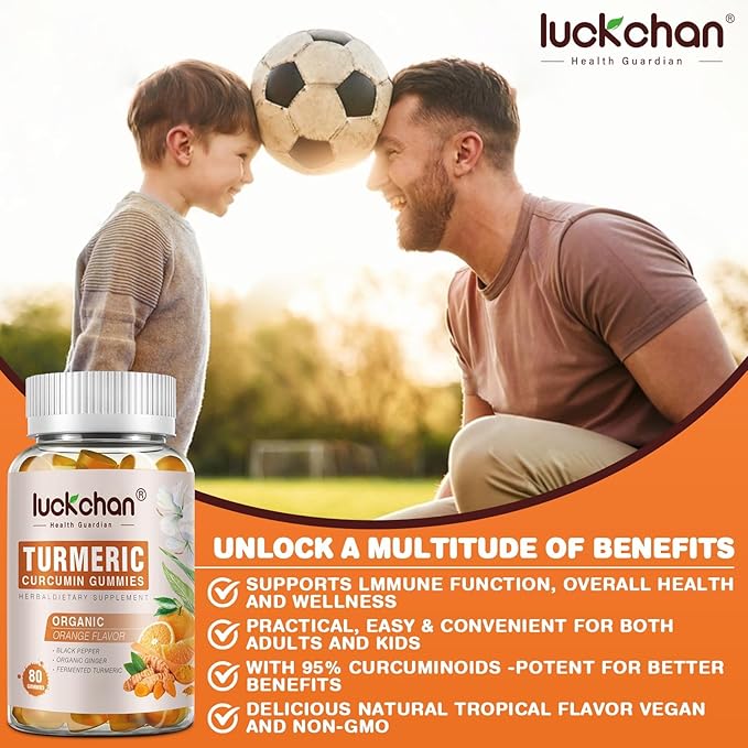 Turmeric and Ginger Gummies (2 Pack) - Turmeric Curcumin with Black Pepper &amp Ginger Supplements for Immune Support Healthy Skin - Vegan Turmeric Gummies for Adults - Gluten Free Low Sugar