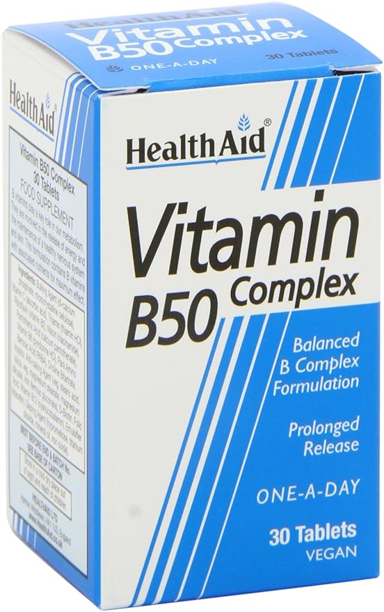 Health Aid Vit B50 Complex - Prolonged Release 30 Tablets