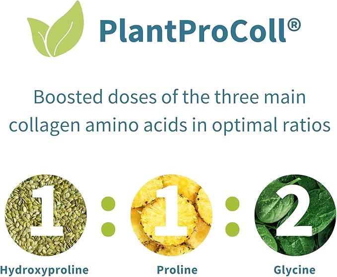 Igennus Advanced Vegan Vanilla Collagen Peptide Powder Enhanced with Glycine Proline &amp Hydroxyproline &amp Cofactor Vitamin C Non GMO Vegetarian Plant Based Collagen Powder Booster 35 Servin