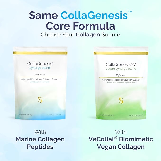 CollaGenesis™ – 25g Protein Marine Collagen Peptides MSM &amp Hyaluronic Acid Complete Amino Acid Profile Vitamins &amp Minerals Collagen Support Cofactors – Synergy Blend – Unflavored