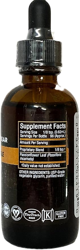 Cedar Bear Passionflower Leaf (Passiflora incarnata) for Stress Nervous System &amp Sleep Support 2 Fl Oz