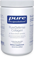Pure Encapsulations PureDefense Collagen w/Bone Broth | Savory Bone Broth and Hydrolyzed Collagen Powder with Mushroom Aged Garlic and Enhanced Bioavailability Curcumin Extracts | 14.1 Ounces