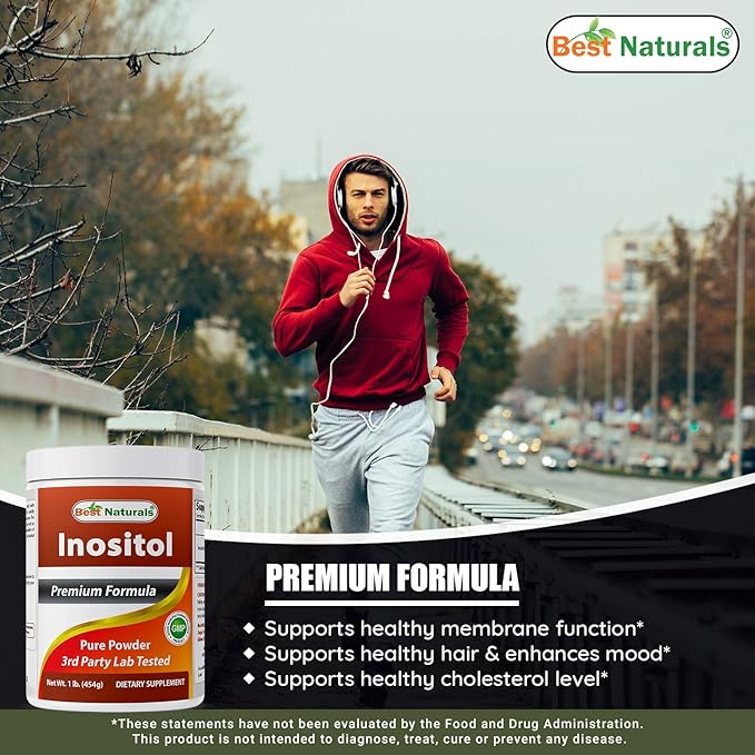Best Naturals Inositol Powder 1 Lb &amp L-Theanine 200mg