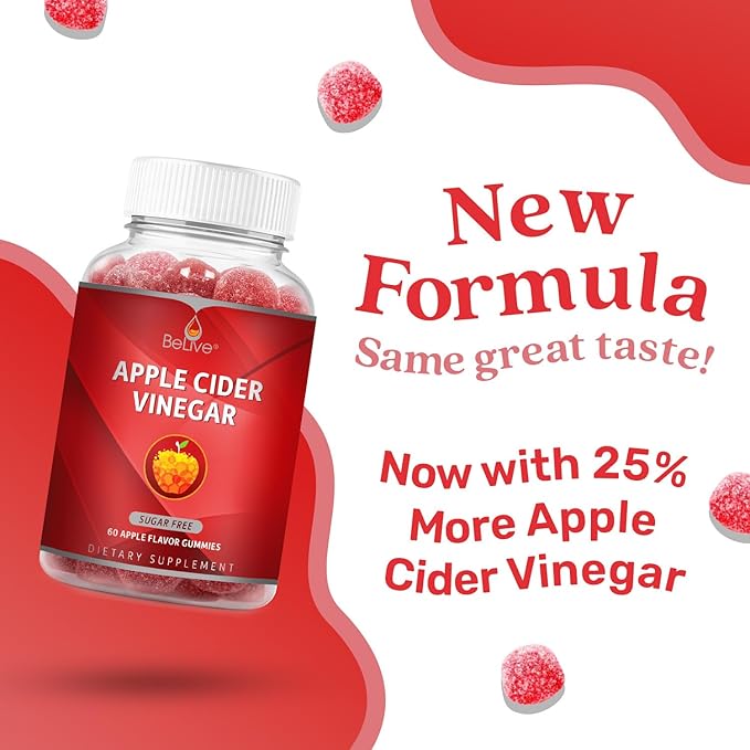 BeLive Turmeric and Apple Cider Vinegar Gummies for Inmune Support Mobility Support Detox Cleanse and Digestive Health