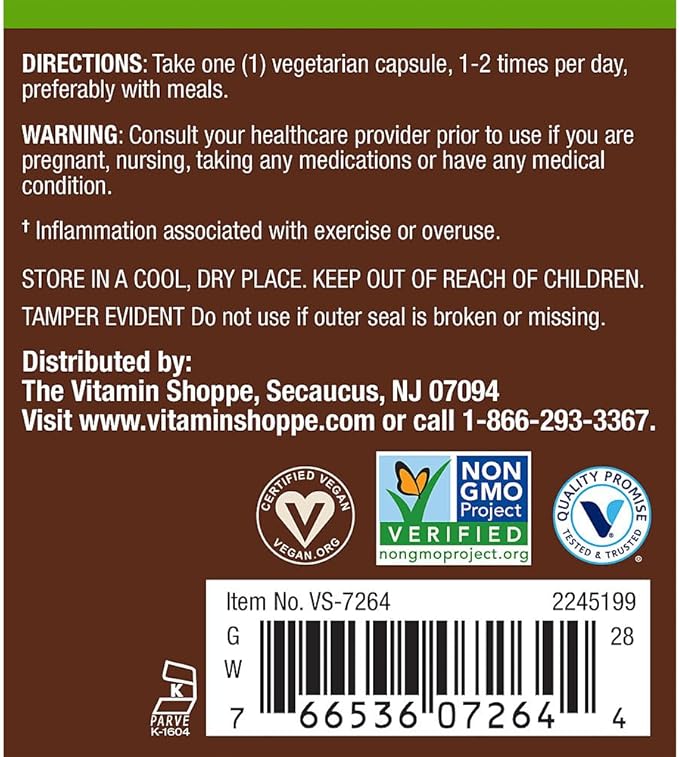 Turmeric with 95% Curcuminoids a Supports a Healthy Inflammation Response a 450 MG (120 Vegetarian Capsules)