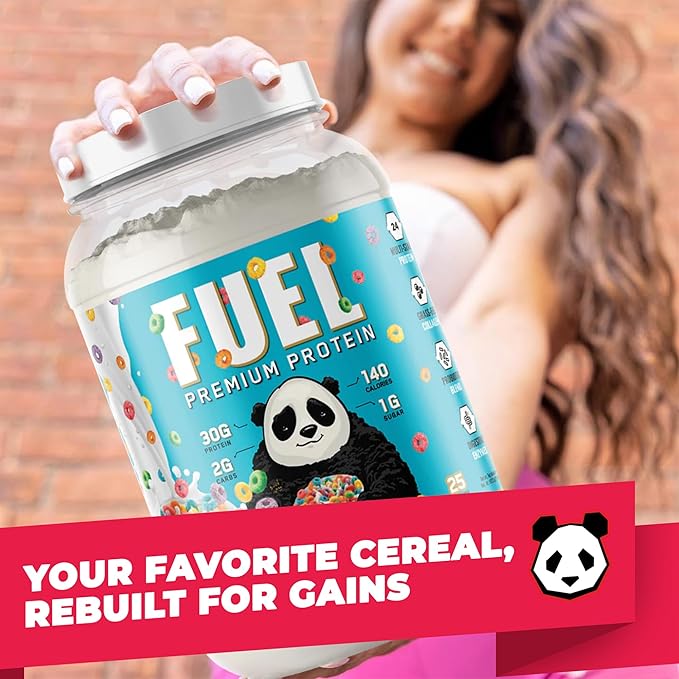 Underground Bio Labs Panda Fuel Premium Protein WheyHydrolyzed CollagenCaseinProbiotics Enzymes Keto FriendlyTime Release 25 Servings (2.5 Pound Fruity Cereal)
