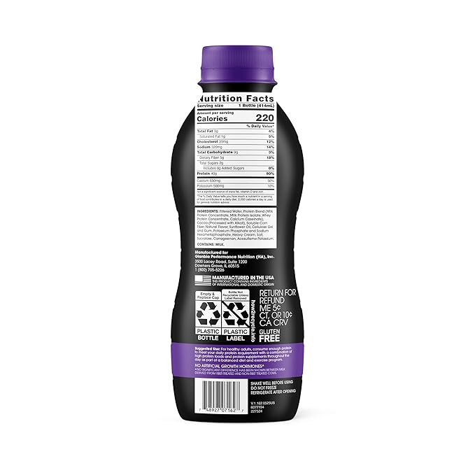 Optimum Nutrition 40g Protein Shake 40g of Protein Naturally Flavored Complete Protein Drink Chocolate 14 Fl Oz 12 Count (Pack of 1) (Packaging May Vary)