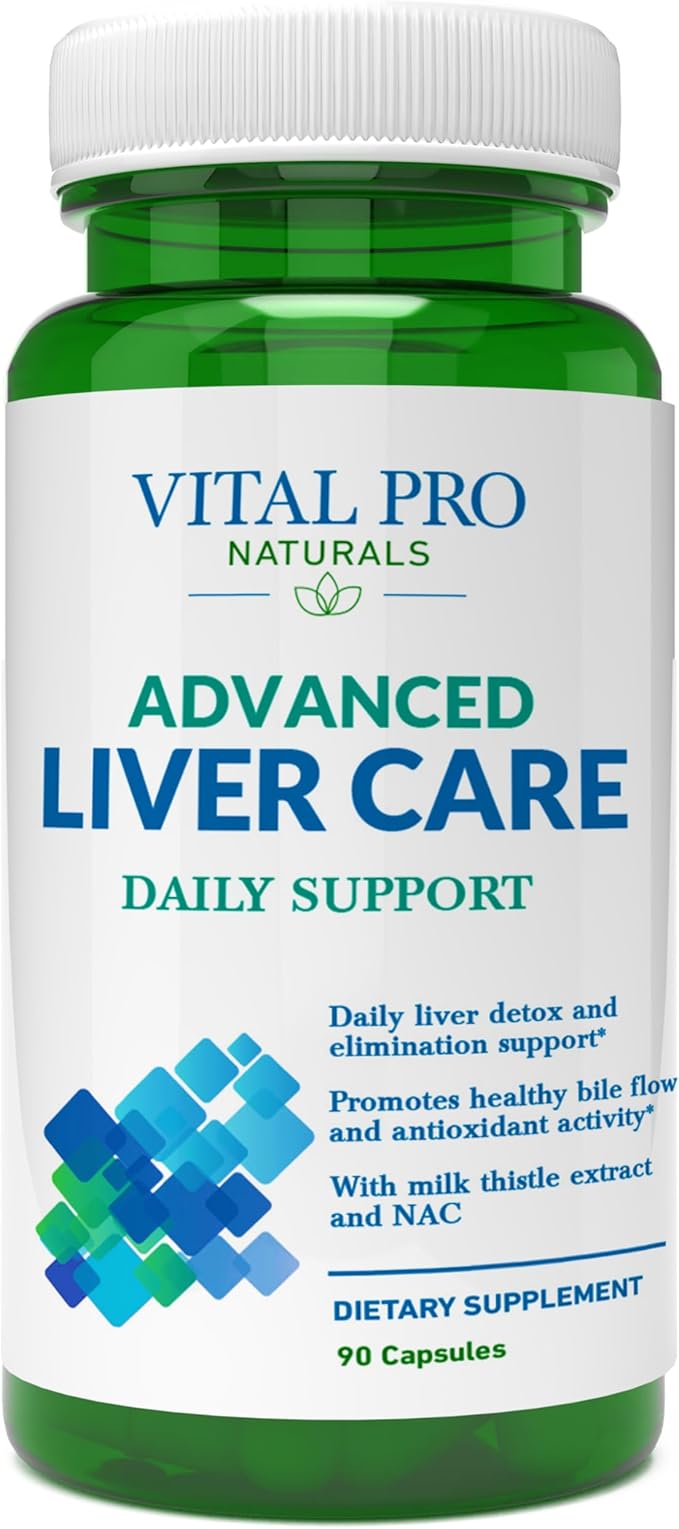 Vital Pro Naturals – Advanced Liver Care Daily Support Liver Cleanse and Detox with Milk Thistle NAC Supplement N-Acetyl Cysteine Turmeric Alpha Lipoic Acid 90 Capsules