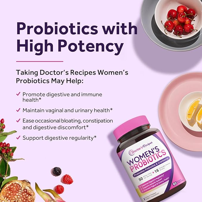 Doctor's Recipes Women’s Care Bundle 100 Billion CFU Probiotics Vitamin B6 P5P Digestion Vaginal Urinary &amp Immune Shelf Stable Bundle &amp Save