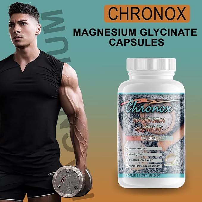 Magnesium Glycinate Capsules - Dietary Supplement with Gentle Formula for Easy Absorption - Magnesium Capsules Support Relaxation Balance &amp Bone Health-Choose Magnesium Glycinate Daily - 60 Capsu