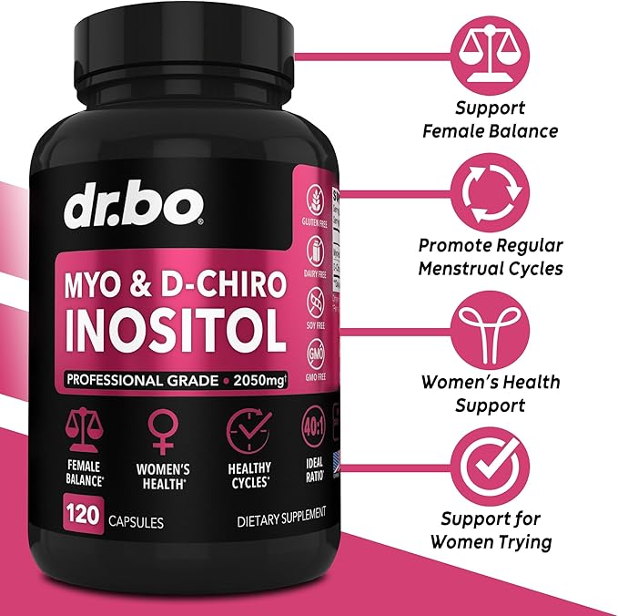 Myo-Inositol &amp D-Chiro Inositol &amp Colon Cleanser Detox - 15 Day Colon Cleanse Detox for Digestion Gut Health - Supplements for Women &amp Support Female Health