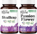 Wild &amp Organic Skullcap 60 Capsules &amp Passion Flower 60 Capsules
