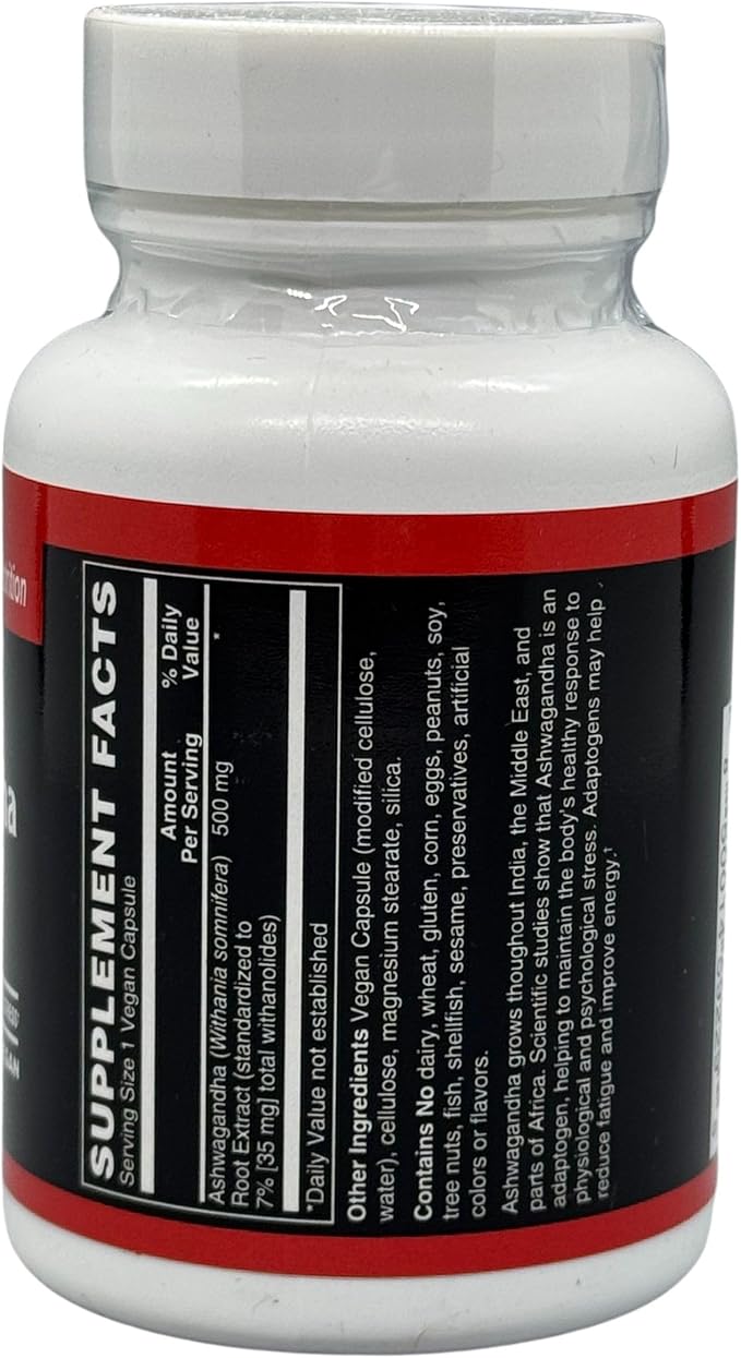 TOUGH-N-TONE Premium Ashwagandha for Stress Relief Mood Support Immune Support Muscle Recovery Vegan Non GMO Gluten Free