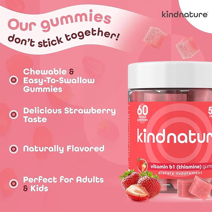kindnature Myo-Inositol &amp Vitamin B1 Wellness Bundle - Hormonal Balance &amp Nervous System Support Gummies