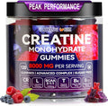Swing Arm Creatine Monohydrate Gummies 8000 mg for Men &amp Women 120 Creatine Gummies for Muscle Growth Strength &amp Recovery Sugar Free Pre-Workout Supplement - Raspberry &amp Blueberry Flavo