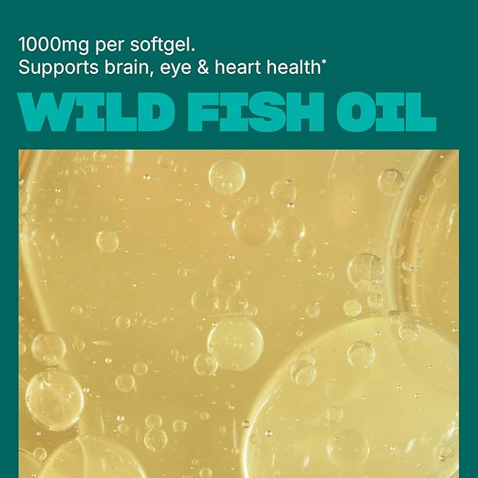 Swisse Wild Fish Oil Omega 3 Supplements for Women and Men 1000 mg Softgels | EPA DHA Fish Oil Supplements | Odorless - Helps Support Brain Eye and Heart Health | 400 Softgel Pills