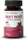 Beetroot Capsules 800mg Tablets | Heart Health Blood Pressure Support Supplement for Natural Energy &amp Antioxidant Boost Extract Supplement | Ayurveda Suggested (60 Vegan Capsules)