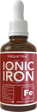 Ionic Liquid Iron Supplement (About 236 Servings) – Ionically Charged Earth-Sourced Mineral Formula Small 5-Drop Servings for Easy Use Liquid Concentrate Unflavored Vegan – 2 fl oz (60 mL)