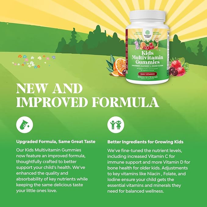 Bundle of Plant Based Kids Multivitamin Gummies with Vitamins A C D3 E B Zinc and DHA Omega 3 Gummies with Vegetarian 6 9 for Vision Brain Immunity Support Non-GMO Gluten Free Gelatin Free Supplement