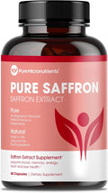 Saffron Supplements - 100% Pure Saffron Extract Capsules - Boost Energy &amp Mood Support Eye &amp Heart Health