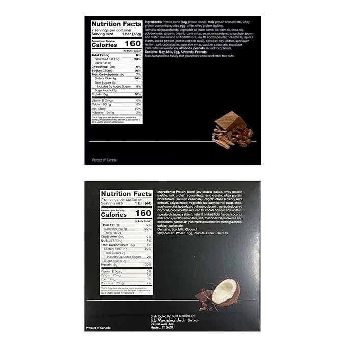 PROTIFIT - Low Calorie Choc-A-Lot Chip &amp Coconut Crunch Protein Bar 2 Pack High Protein 15g Protein Low Carb Low Sugar Ideal Protein Compatible 7 Servings Per Box (2 Pack)