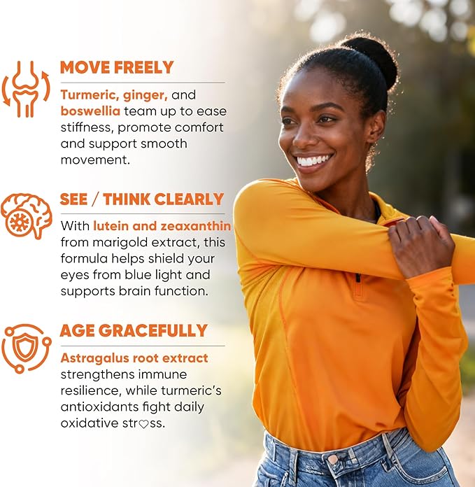Liposomal Turmeric and Ginger Supplement Pills w/Lutein Zeaxanthin Softgels Organic Turmeric Curcumin with Black Pepper 2000mg Gel Capsules 95% Curcuminoids Superior Absorption Non-GMO 120ct