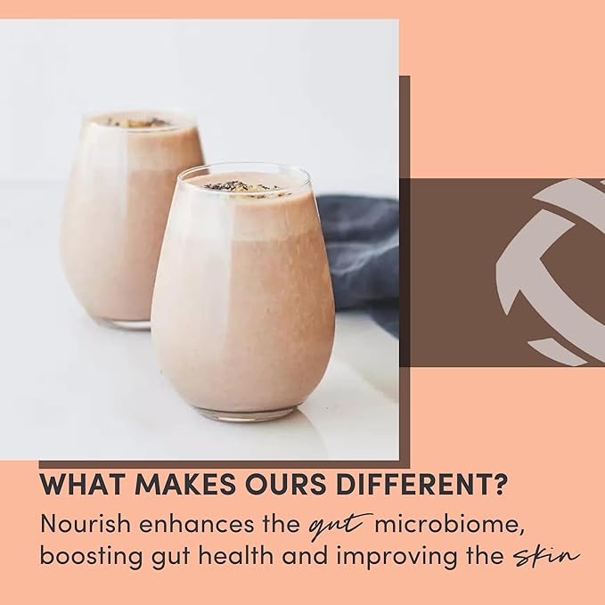 Tranont Nourish French Vanilla | 14.3oz | Superfood &amp Protein Powder Mix for Healthy Skin Digestion and Energy | Plant Based Meal Replacement Shake with Vitamins Minerals &amp Prebiotics