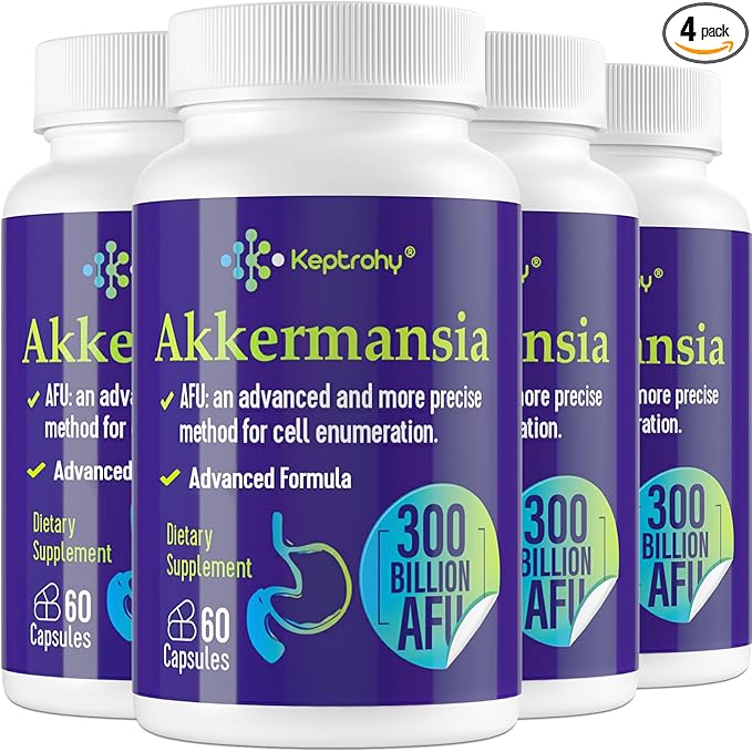 300 Billion AFU Akkermansia Probiotic for Women &amp Men Akkermansia Muciniphila for More Akkermansia Production Digestive Gut &amp Immune Gut Digestive Lining Function 240 Count
