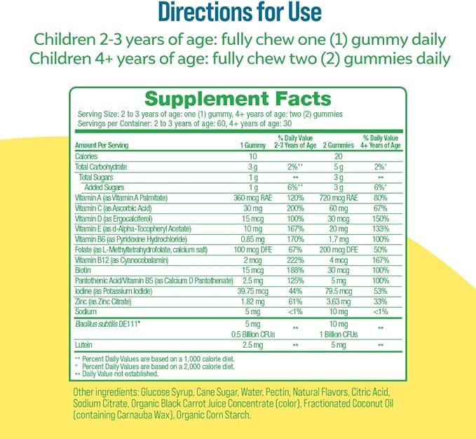 Culturelle Kids Probiotic Packets (Ages 3+) &amp Gummies (Ages 2+) for Digestive &amp Immune Health Eye Support