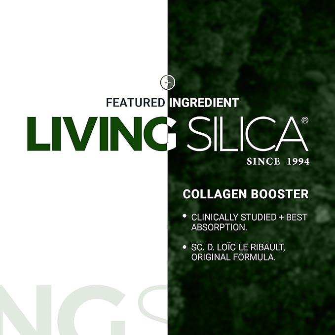Living Silica Plant Based Collagen Booster | Vegan | Supports Healthy Collagen and Elastin Production for Joint &amp Bone Support Glowing Skin Strong Hair &amp Nails 500 ml | 16.9 Fl Oz